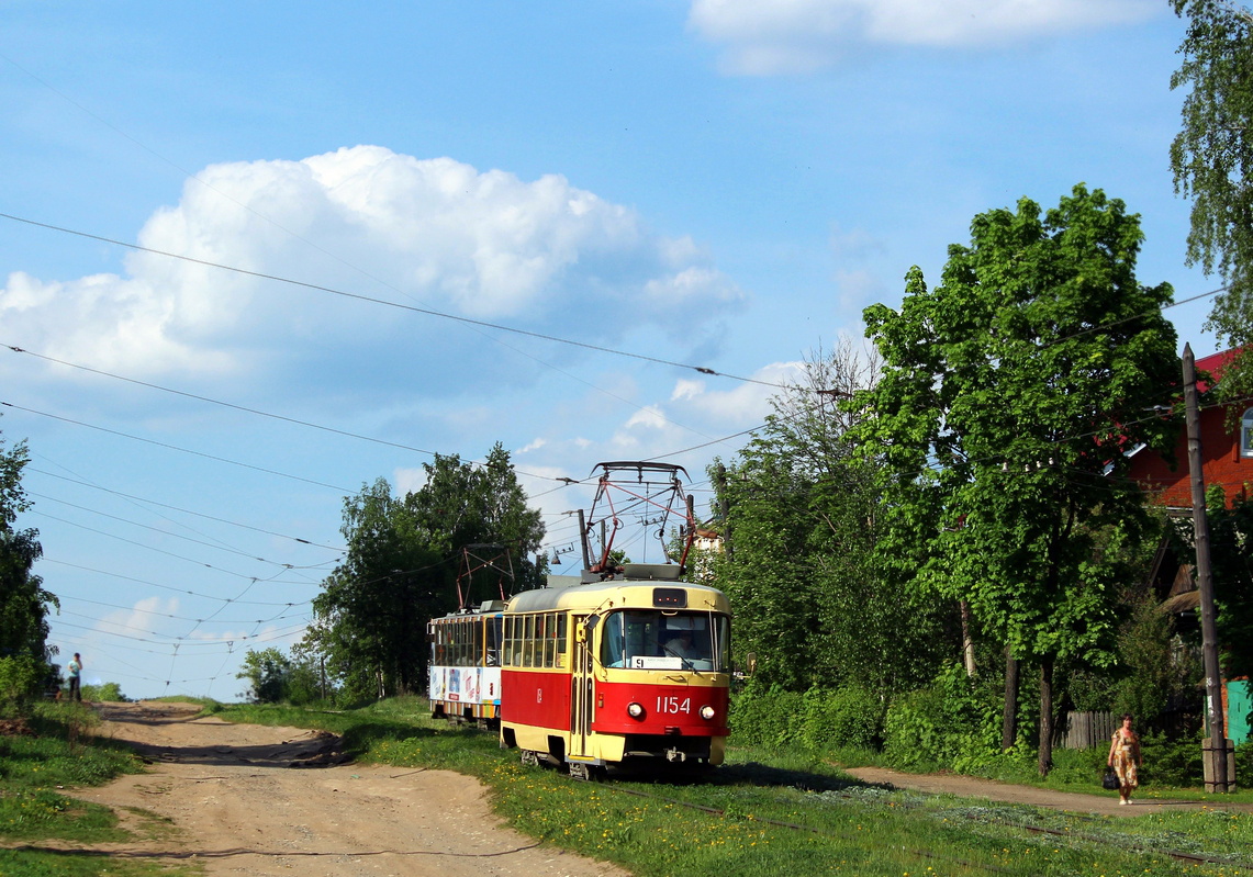 Ижевск, Tatra T3SU (двухдверная) № 1154