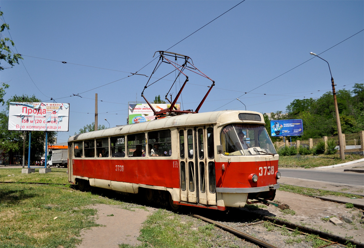 Донецк, Tatra T3SU (двухдверная) № 3738