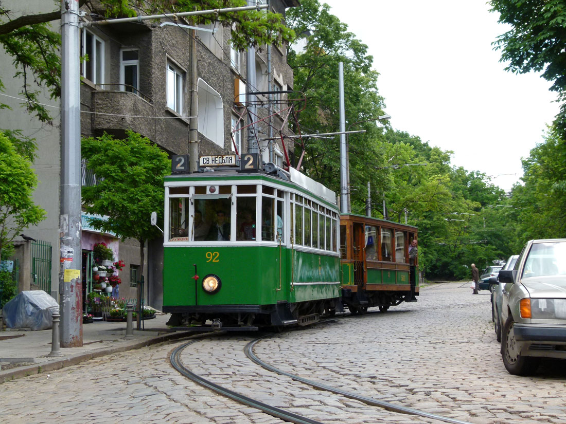 Sofia, MAN/Siemens № 92; Sofia — A fantrip with the historic two-axle tramset MAN-Kardalev 92-501 — 20.05.2012