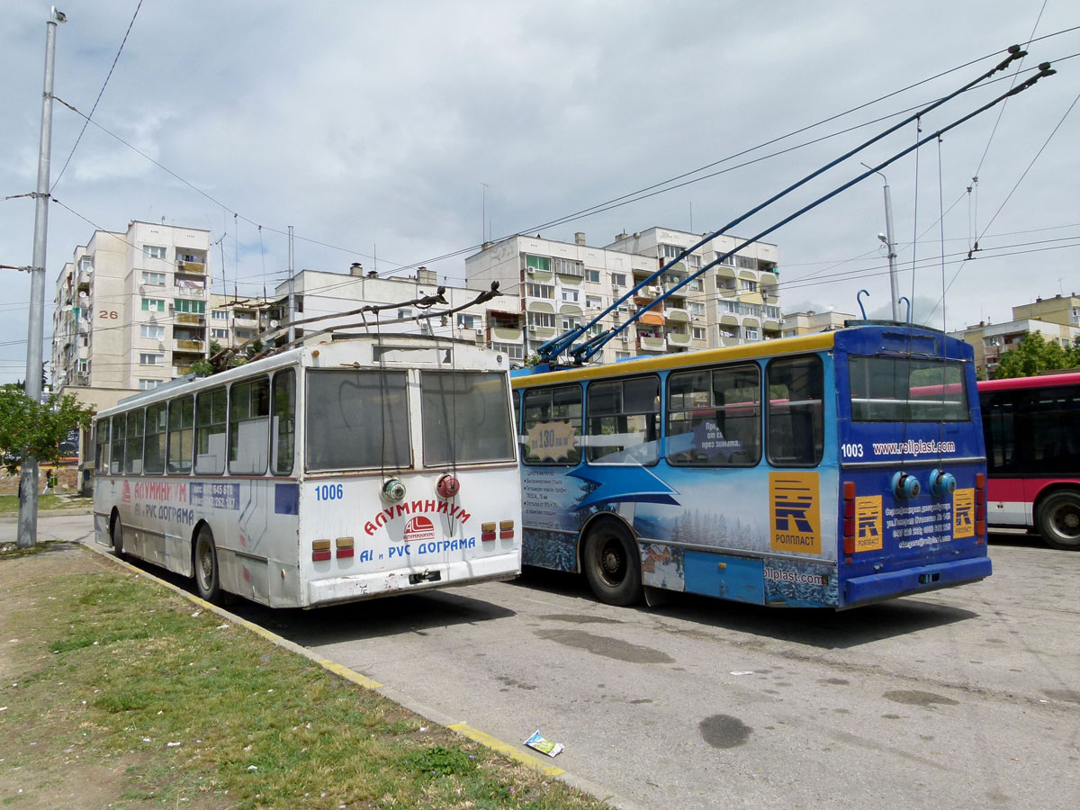 Стара-Загора, Škoda 14Tr06 № 1006; Стара-Загора, Škoda 14Tr06 № 1003; Стара-Загора — Тролейбуси Škoda 14Tr06 • Троллейбусы Škoda 14Tr06