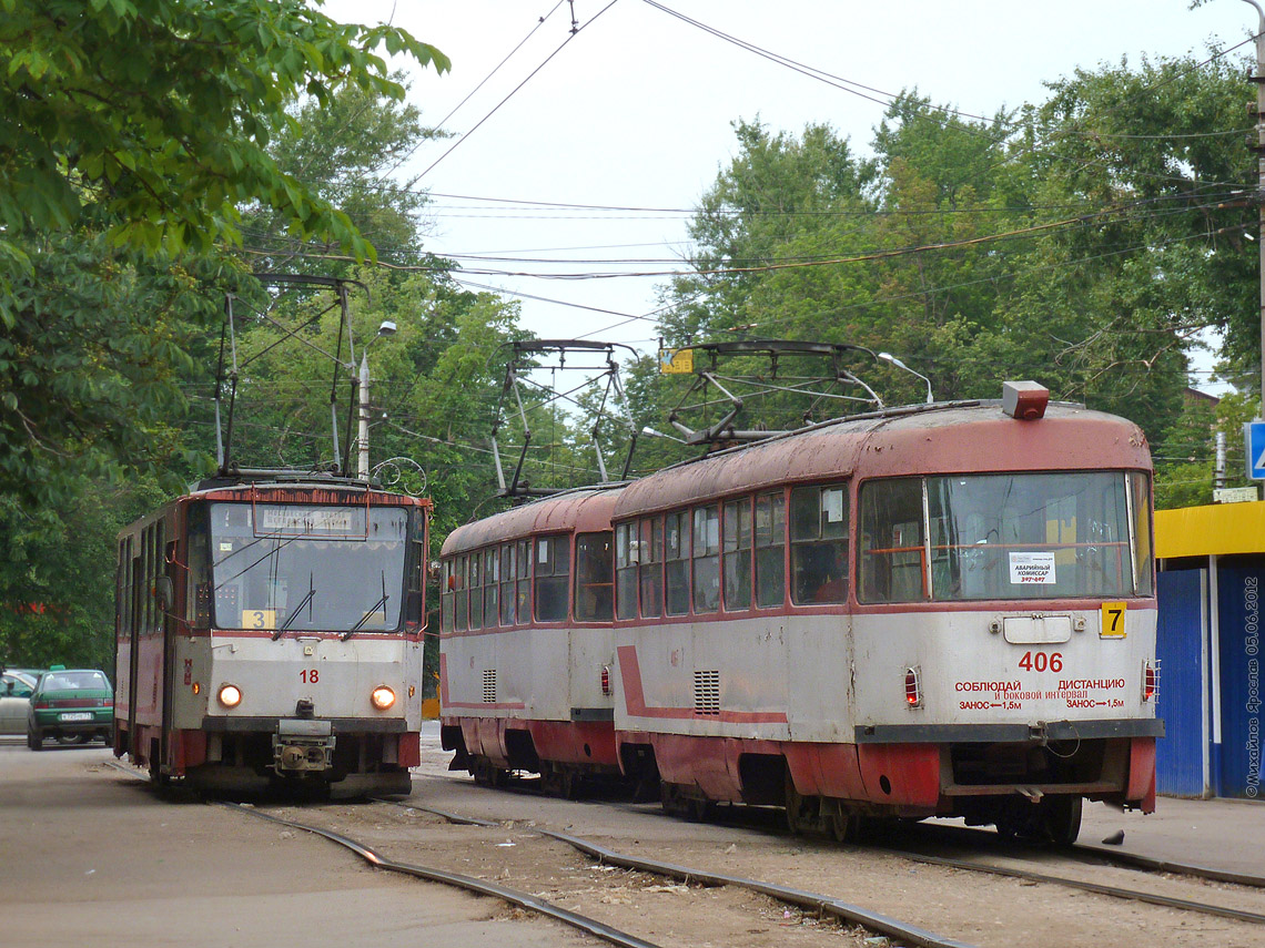 Тула, Tatra T6B5SU № 18; Тула, Tatra T3SU № 406