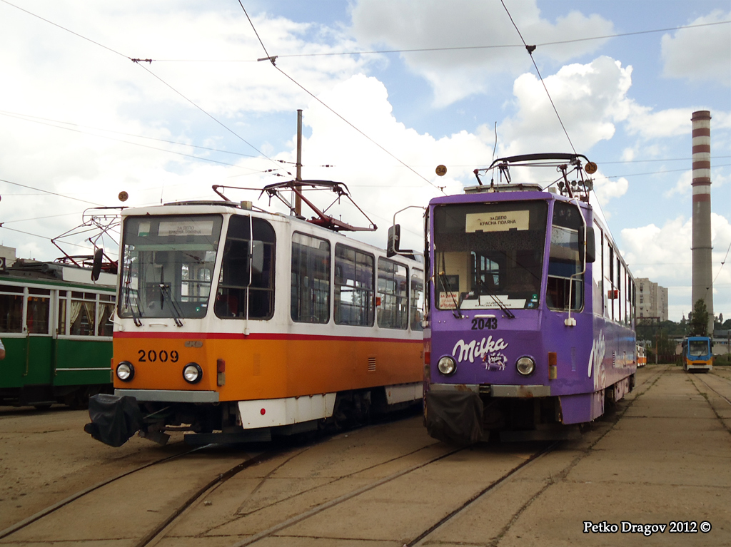 София, Tatra T6A2B № 2009; София, Tatra T6A2SF № 2043