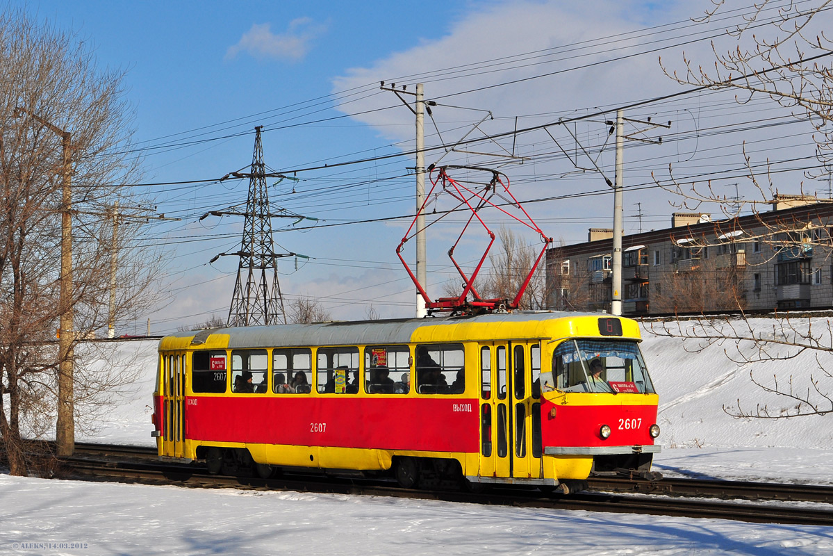 Волгоград, Tatra T3SU (двухдверная) № 2607