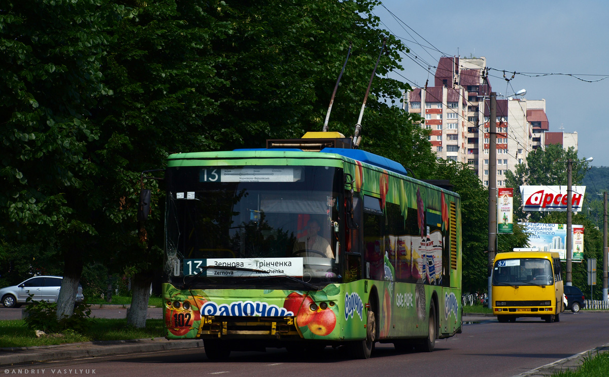 Львів, ЛАЗ E183D1 № 102 Львів, ЛАЗ E183D1 № 102