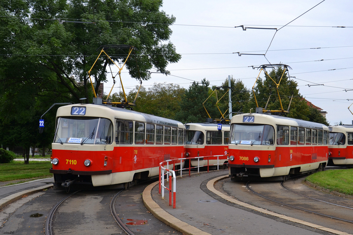 Прага, Tatra T3SUCS № 7110; Прага, Tatra T3SUCS № 7086