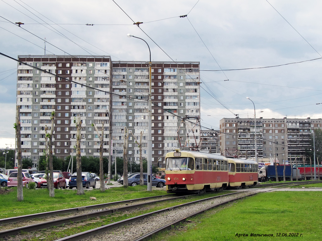 Екатеринбург, Tatra T3SU № 654