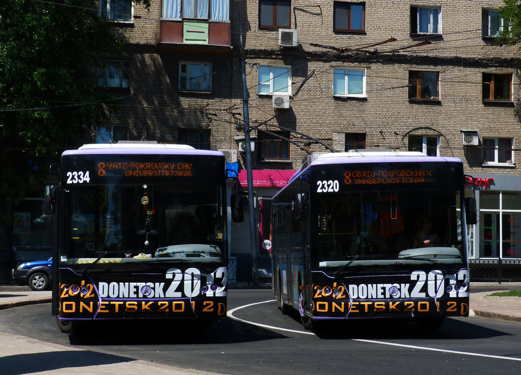 Донецк, ЛАЗ E183A1 № 2334; Донецк, ЛАЗ E183A1 № 2320