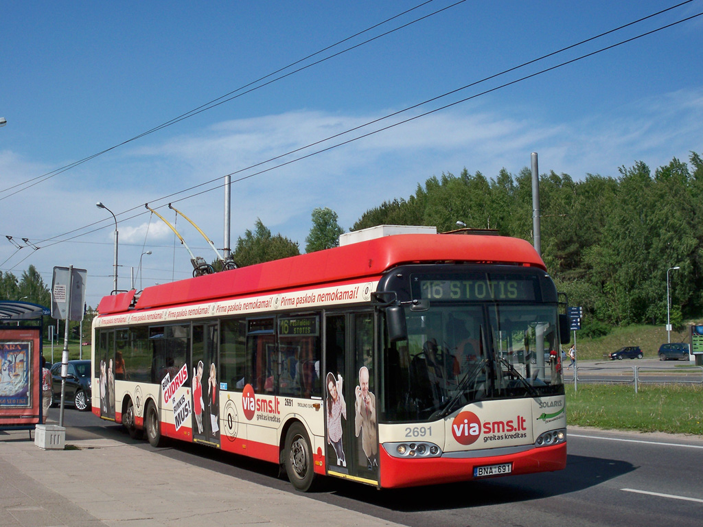 Вильнюс, Solaris Trollino II 15 AC № 2691