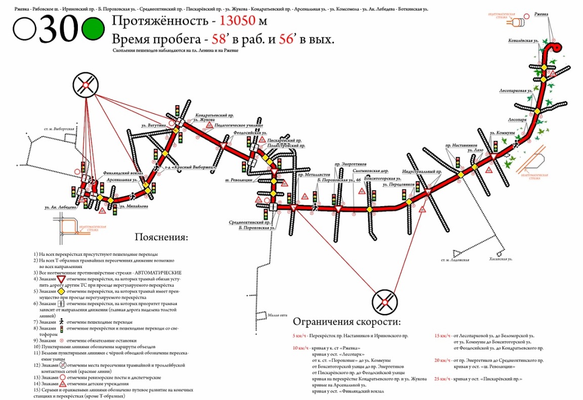 St Petersburg — Individual Route Maps