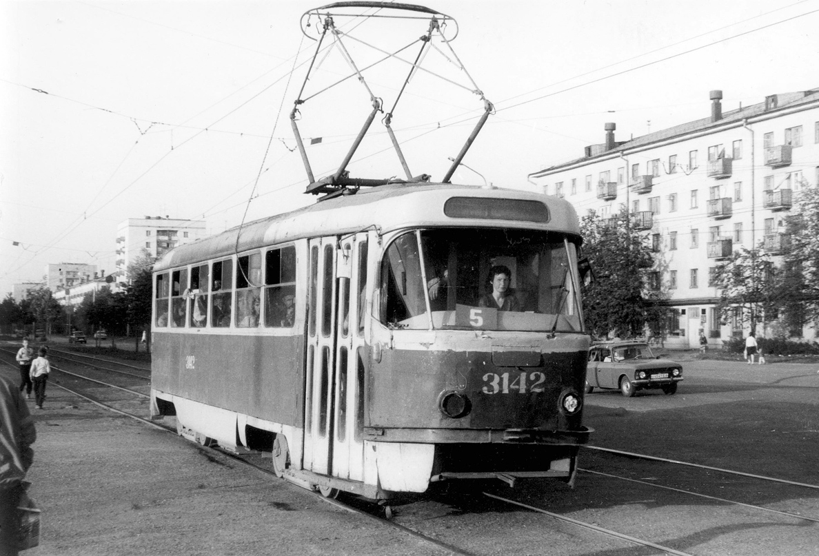 Уфа, Tatra T3SU (двухдверная) № 3142; Уфа — Исторические фотографии