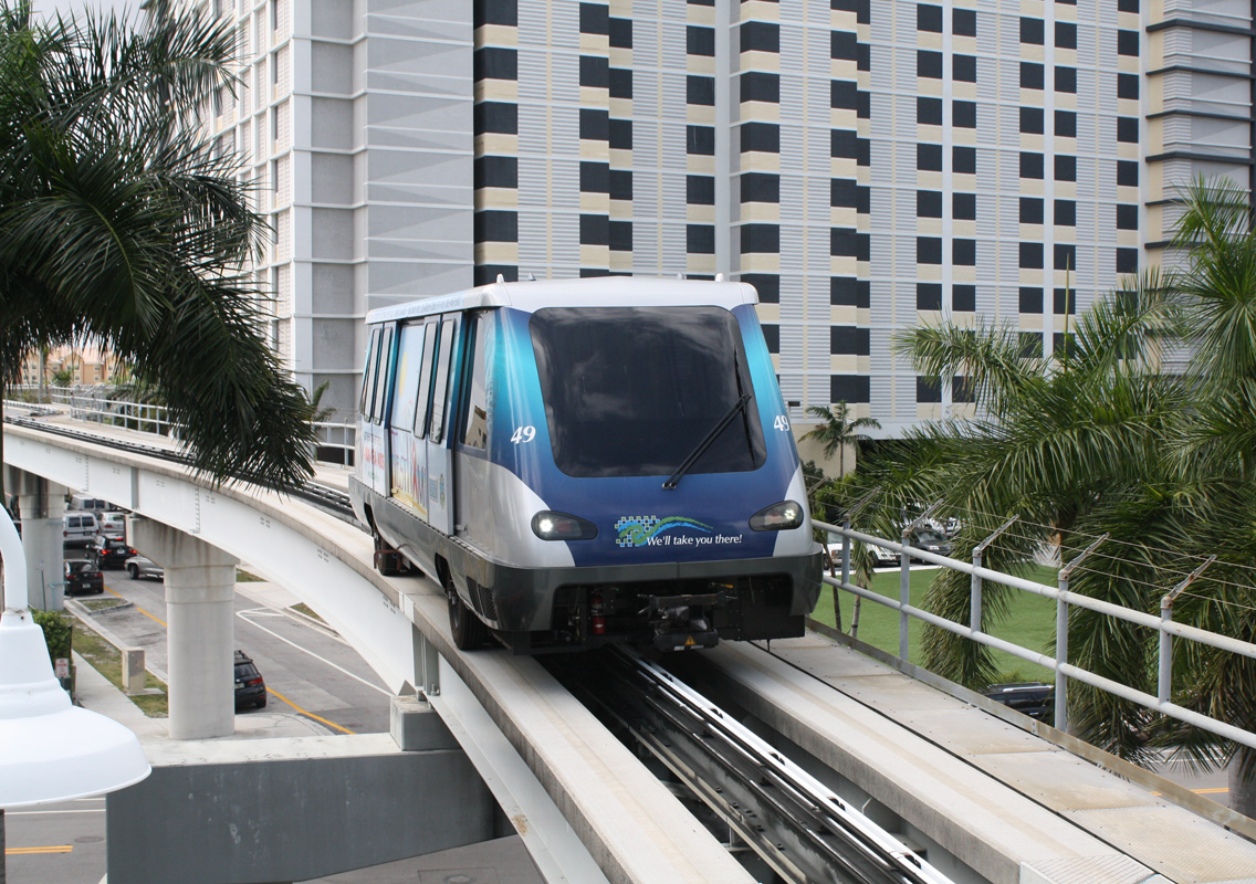 Майами, FL, Bombardier Innovia APM 100 № 49; Майами, FL — Metromover