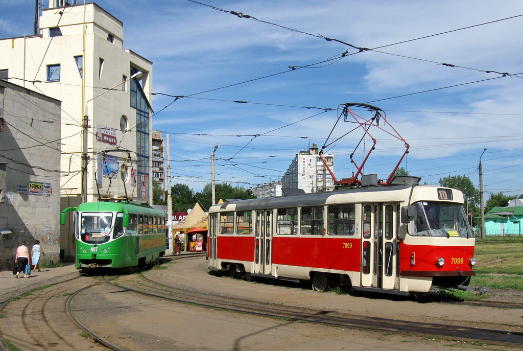 Харков, T3-ВПА № 4107; Харков, Tatra T3SUCS № 7099