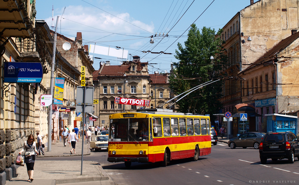 Львов, Škoda 14Tr08/6 № 591