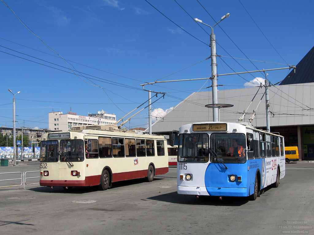 Челябинск, ЗиУ-682Г-017 [Г0Н] № 2532; Челябинск, ЗиУ-682Г-012 [Г0А] № 1115