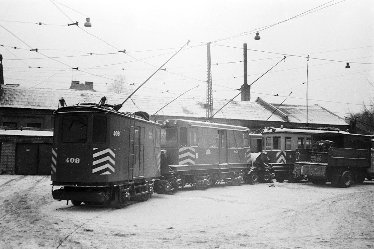 რიგა, Snow removal car № 408; რიგა, GS-4 № 412
