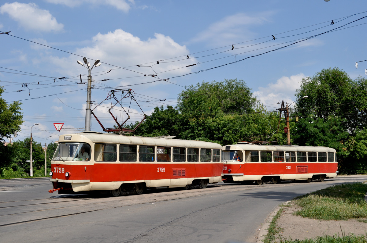 Донецк, Tatra T3SU (двухдверная) № 3759; Донецк, Tatra T3SU № 3921 Донецк, Tatra T3SU (двухдверная) № 3759; Донецк, Tatra T3SU № 3921
