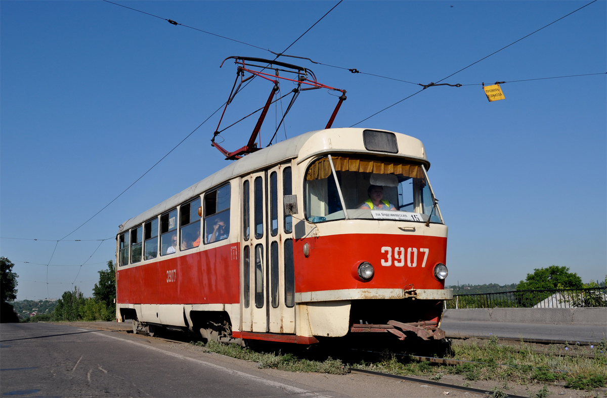 Донецк, Tatra T3SU (двухдверная) № 3907