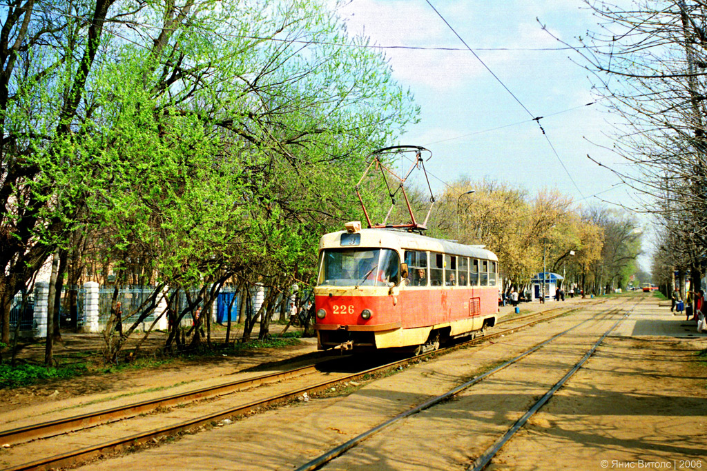 Тверь, Tatra T3SU № 226; Тверь — Тверской трамвай в начале 2000-х гг. (2002 — 2006 гг.); Тверь — Трамвайные линии: Заволжский район