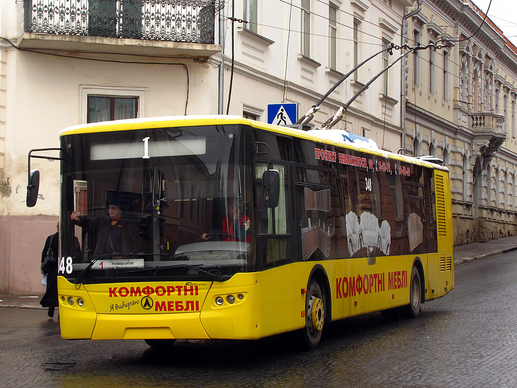 Черновцы, ЛАЗ E183D1 № 348