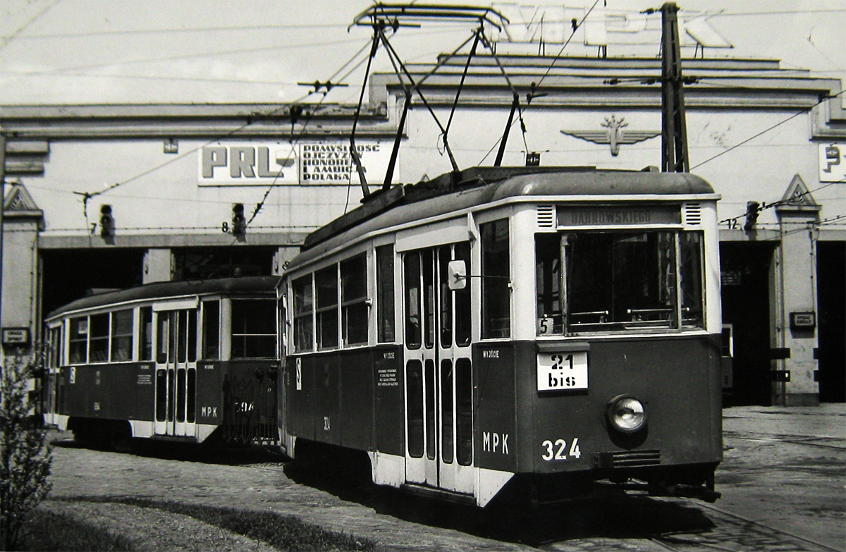 Łódź, Konstal 5N Br. 324; Łódź — Old photos