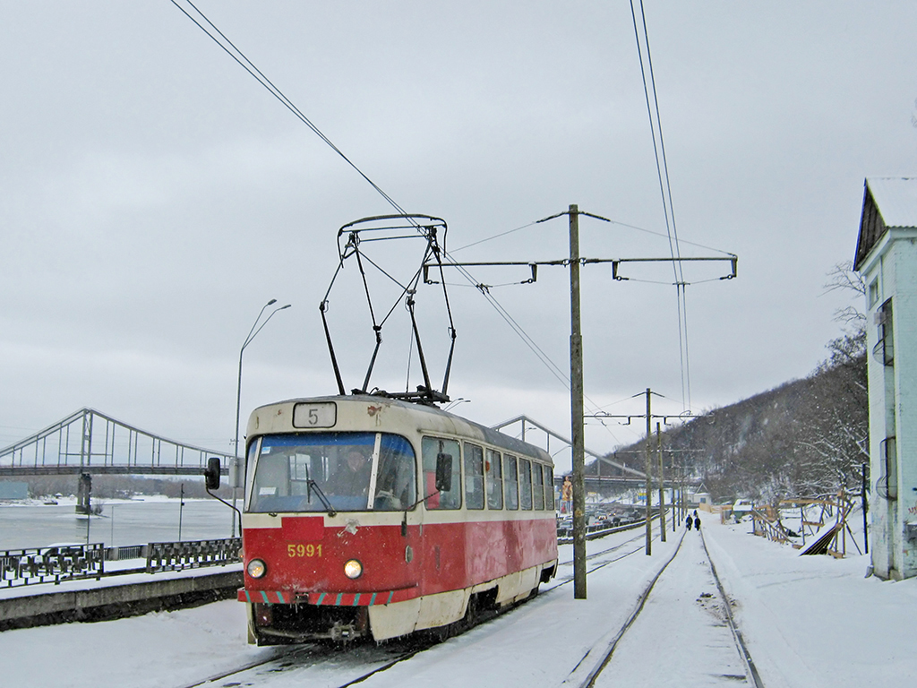 Киев, Tatra T3SU № 5991; Киев — Трамвайные линии: Закрытые линии