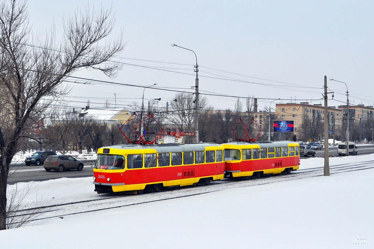 Volgográd, Tatra T3SU (2-door) — 2626; Volgográd, Tatra T3SU (2-door) — 2627 Volgográd, Tatra T3SU (2-door) — 2626; Volgográd, Tatra T3SU (2-door) — 2627