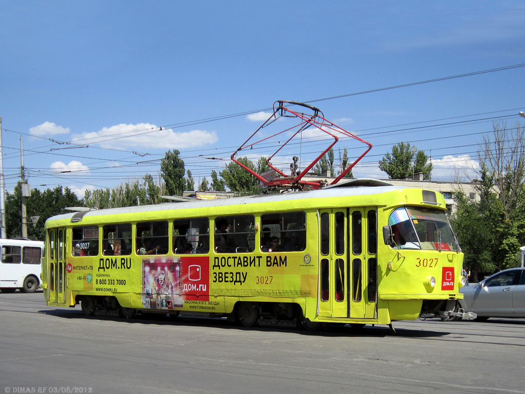 Волгоград, Tatra T3SU (двухдверная) № 3027