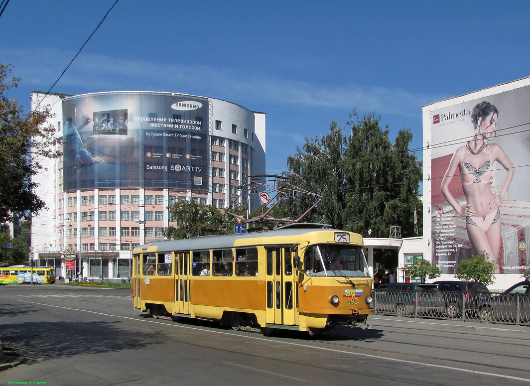 Екатеринбург, Tatra T3SU (двухдверная) № 493