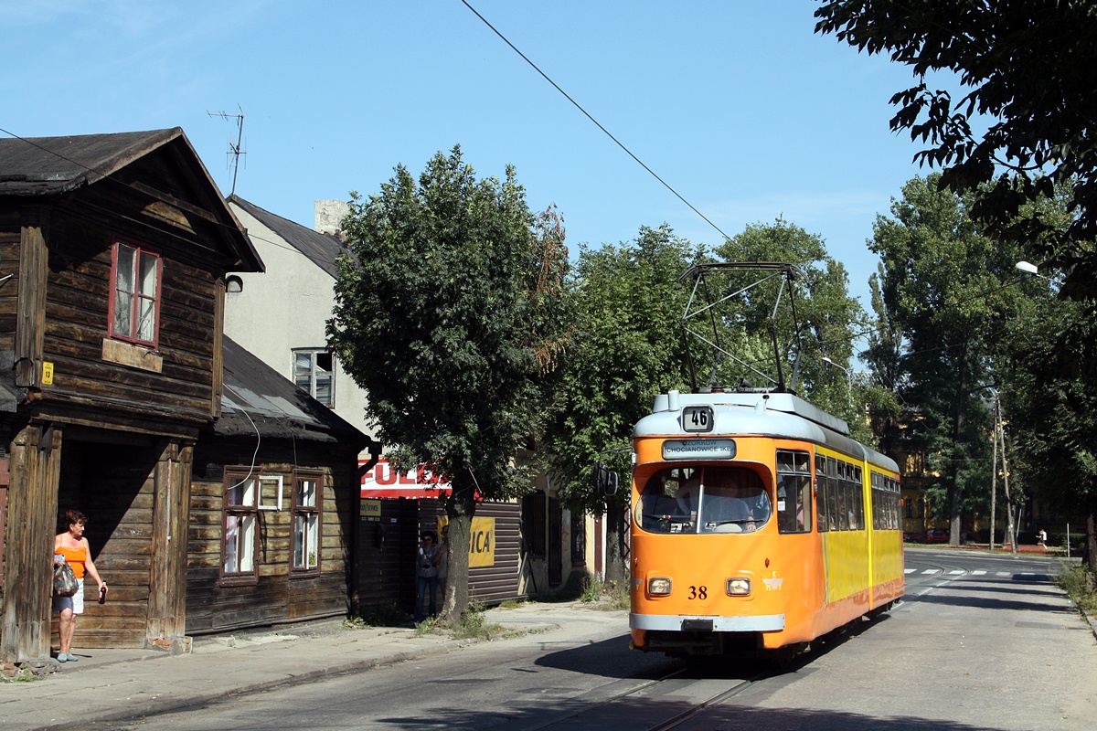 Лодзь, Duewag GT6 № 38; Лодзь — Пригородные трамваи — Озоркув