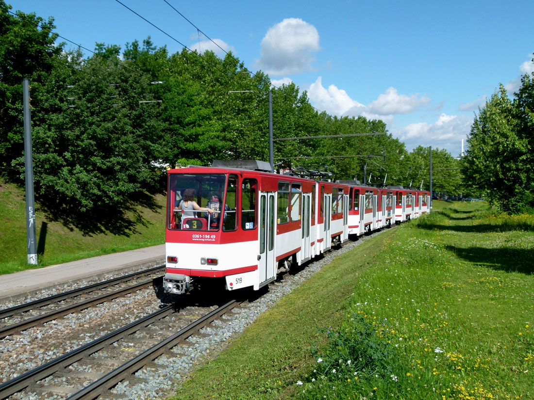 Эрфурт, Tatra KT4D № 519; Эрфурт — Тройники Tatra KT4D+KT4D+KT4D