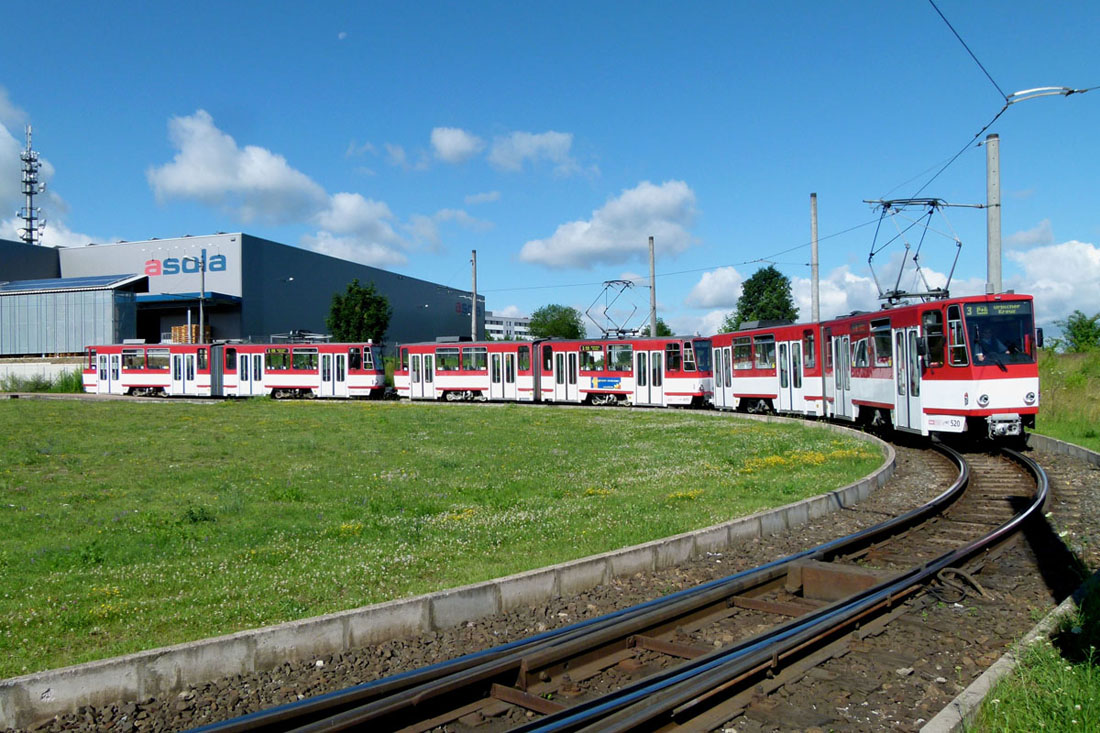 Эрфурт, Tatra KT4D № 520; Эрфурт — Тройники Tatra KT4D+KT4D+KT4D