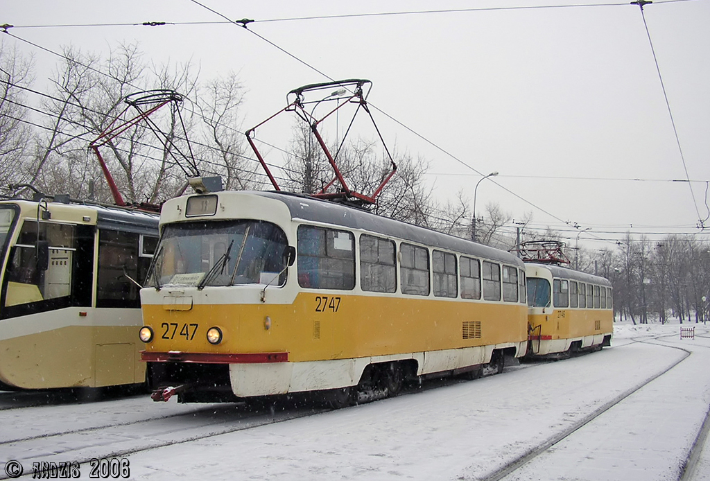 Москва, Tatra T3SU № 2747