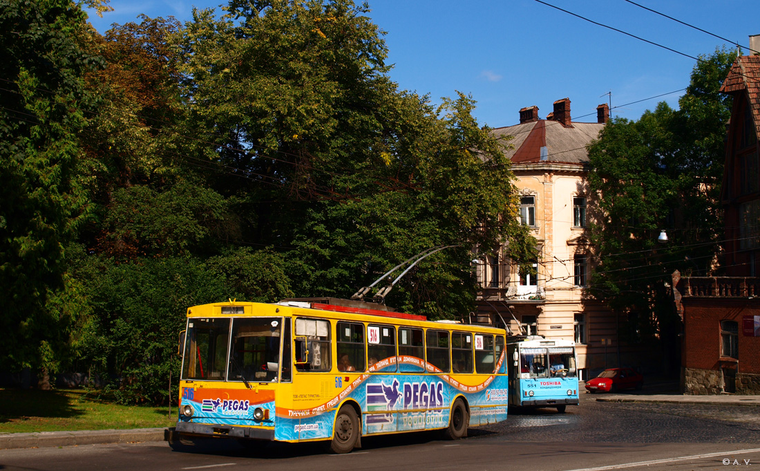 Lviv, Škoda 14Tr02/6 č. 516