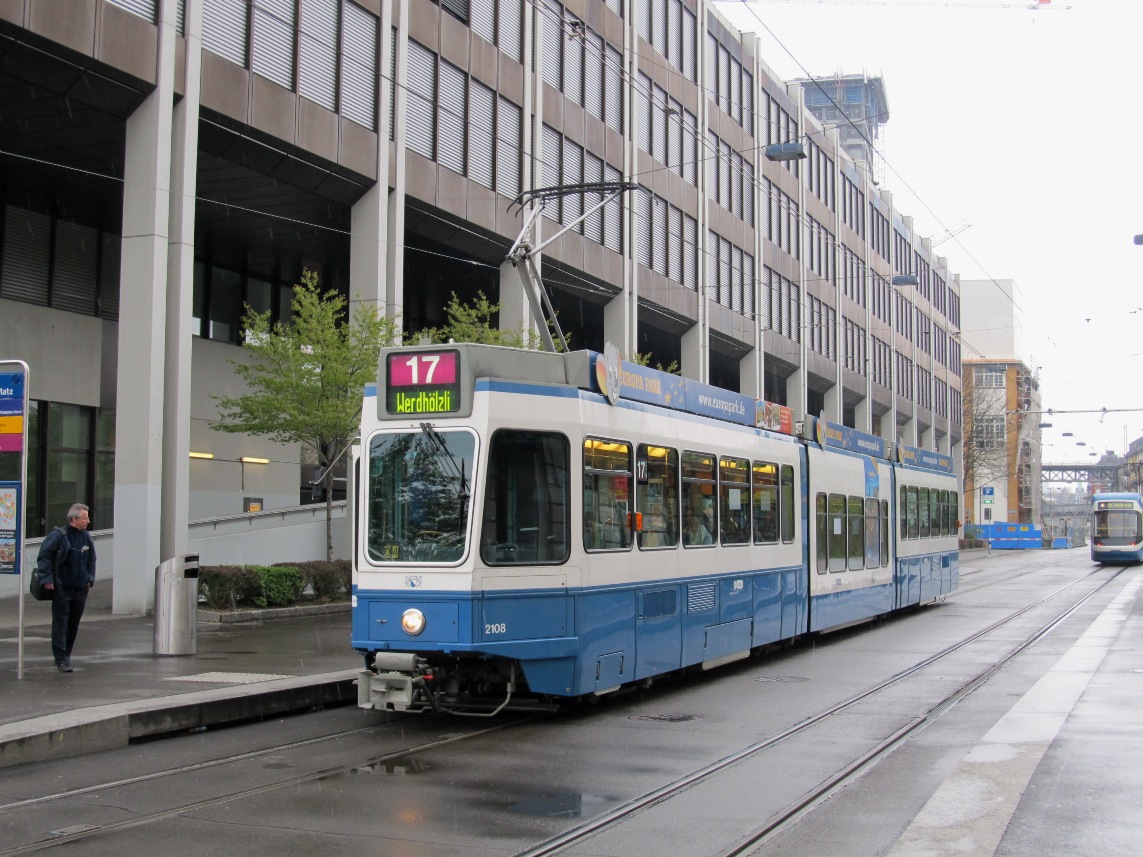 Цюрих, SWP/SIG/ABB Be 4/8 "Tram 2000 Sänfte" № 2108