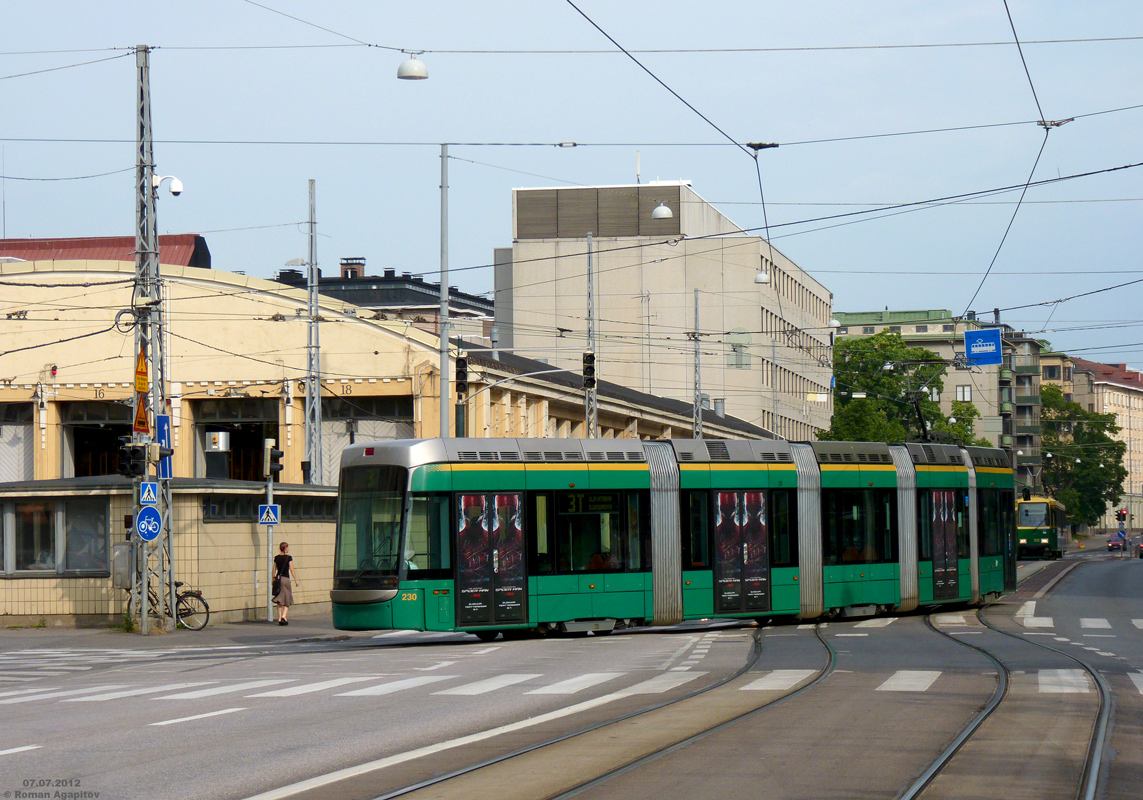 Helsinky — Espoo, Bombardier Variotram MLRV2 č. 230 Helsinky — Espoo, Bombardier Variotram MLRV2 č. 230