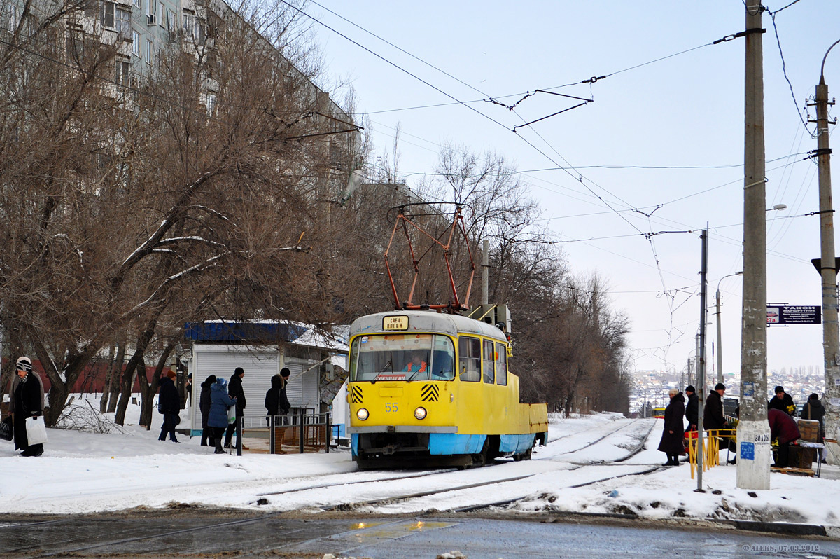 Волгоград, Tatra T3SU (двухдверная) № 55
