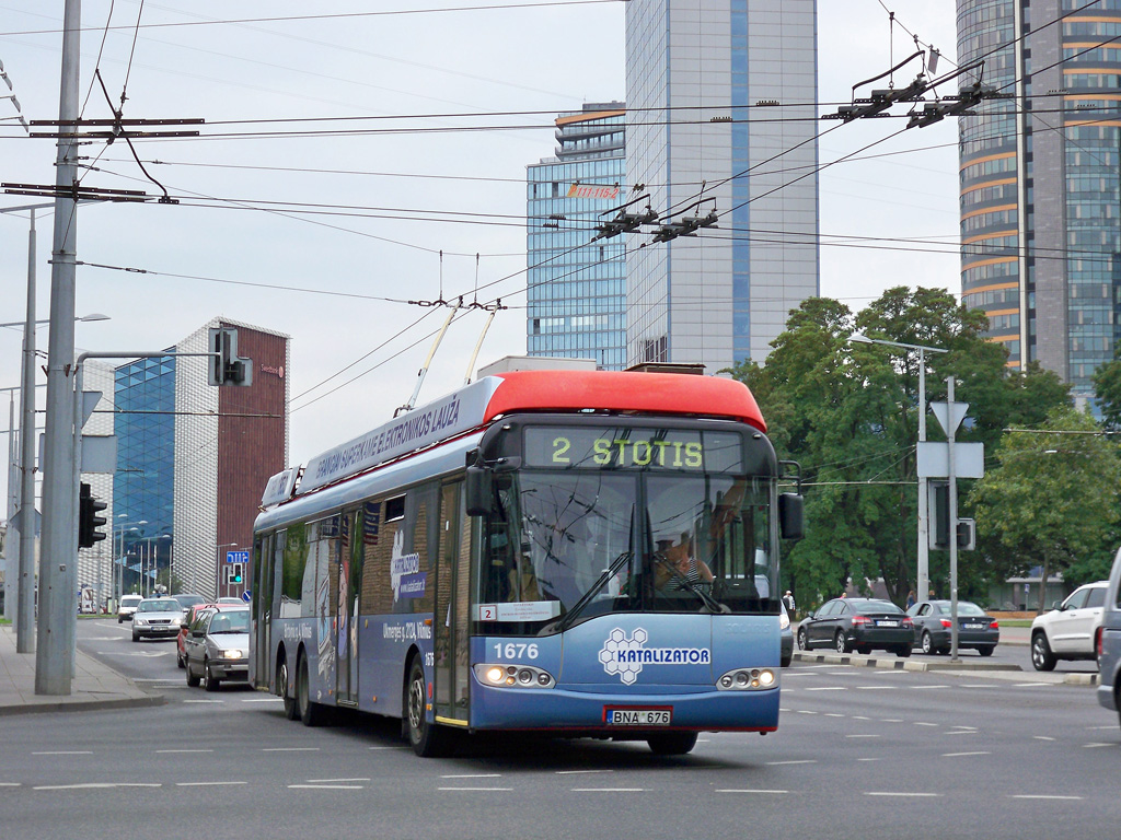 Вильнюс, Solaris Trollino II 15 AC № 1676; Вильнюс — Временные плановые изменения движения