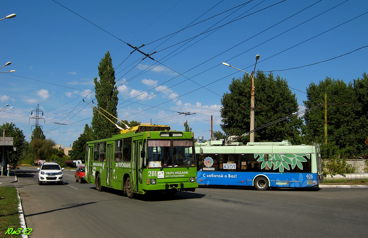 Sievierodonetsk, YMZ T1R (Т2P) N°. 201; Sievierodonetsk, BKM 321 N°. 406