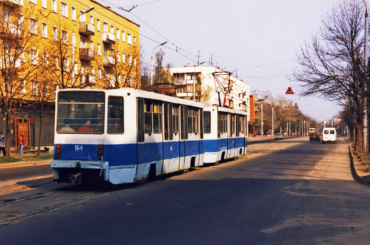 Тверь, 71-608К № 164; Тверь — Тверской трамвай в 1990-е гг.; Тверь — Трамвайные линии: Заволжский район