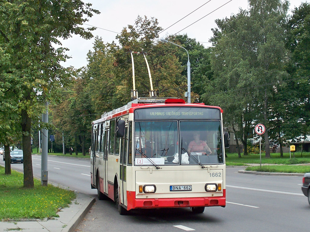 Вильнюс, Škoda 14Tr17/6M № 1662; Вильнюс — Временные плановые изменения движения Вильнюс, Škoda 14Tr17/6M № 1662; Вильнюс — Временные плановые изменения движения