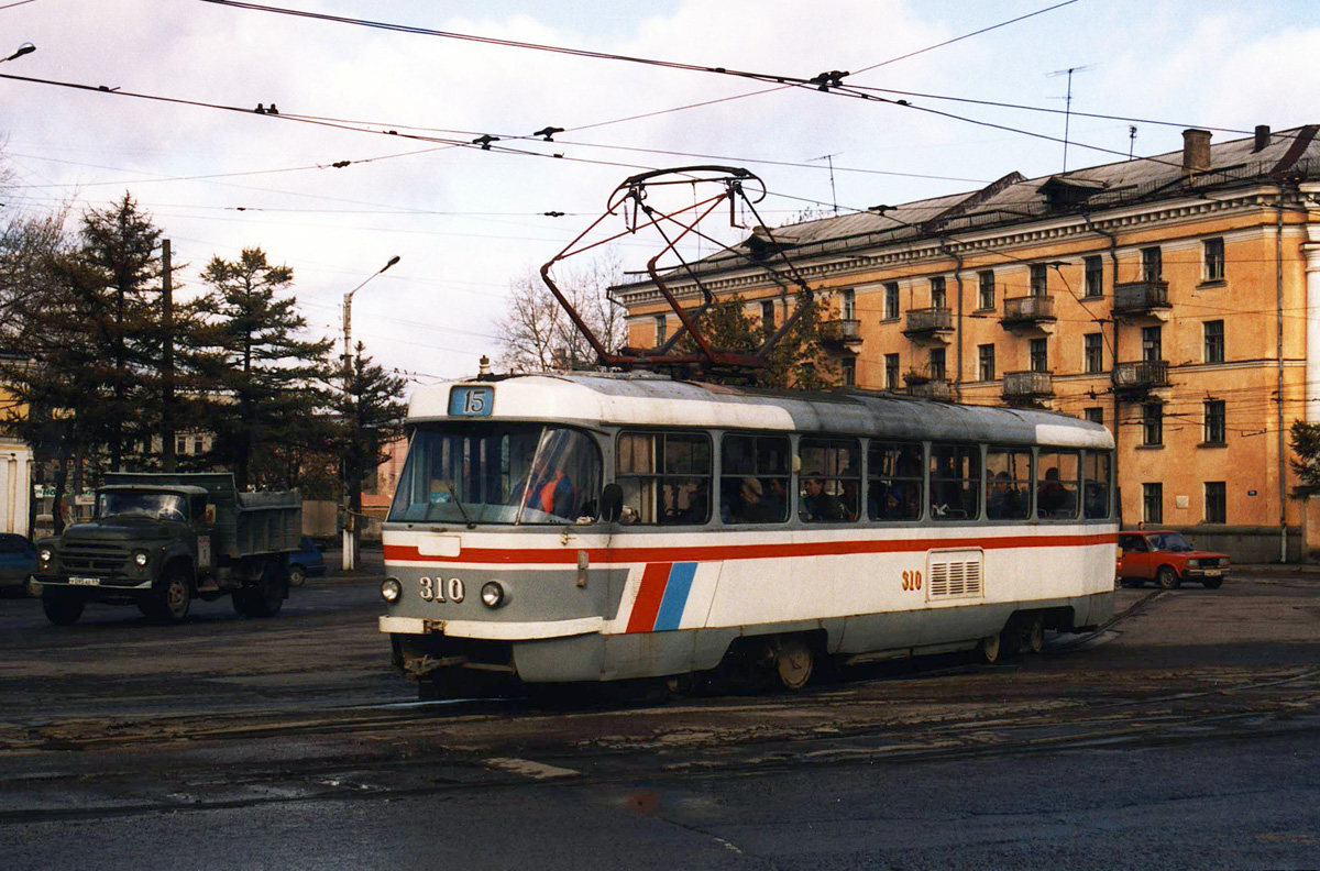 Тверь, Tatra T3SU № 310; Тверь — Тверской трамвай на рубеже XX и XXI вв. (2000 — 2001 гг.); Тверь — Трамвайные линии: Московский район