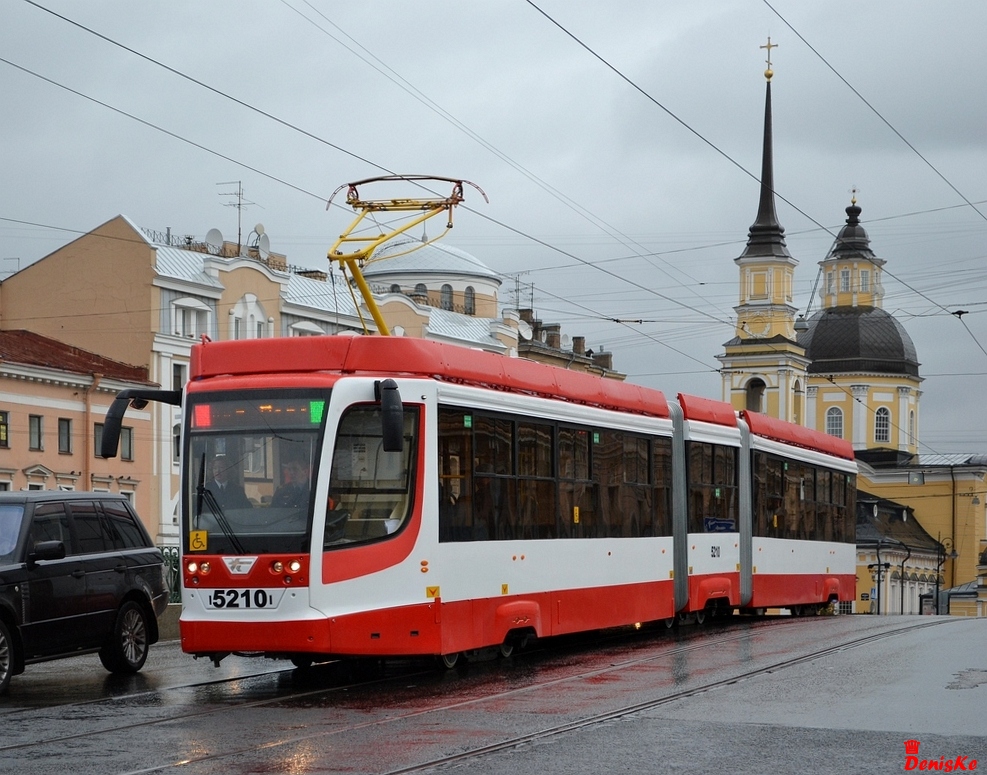 Petrohrad, 71-631-01 č. 5210; Petrohrad — Petersburg tram 105 anniversary, parade of cars Petrohrad, 71-631-01 č. 5210; Petrohrad — Petersburg tram 105 anniversary, parade of cars