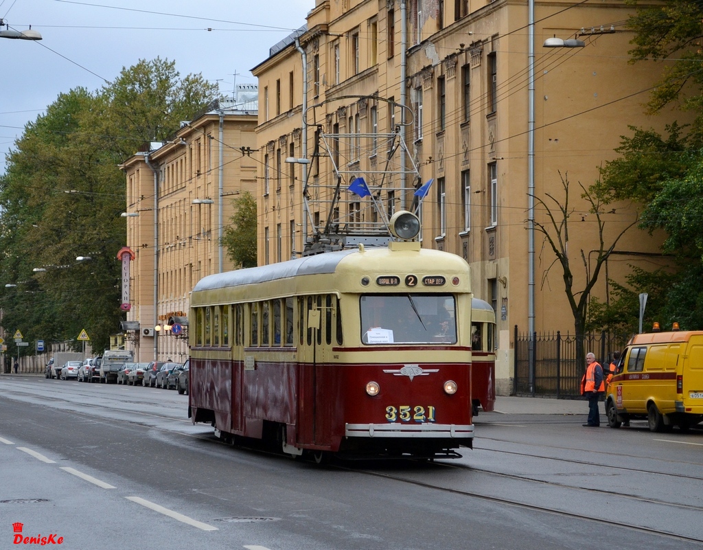 Санкт-Петербург, ЛМ-47 № 3521; Санкт-Петербург — 105-летие Петербургского трамвая, парад вагонов