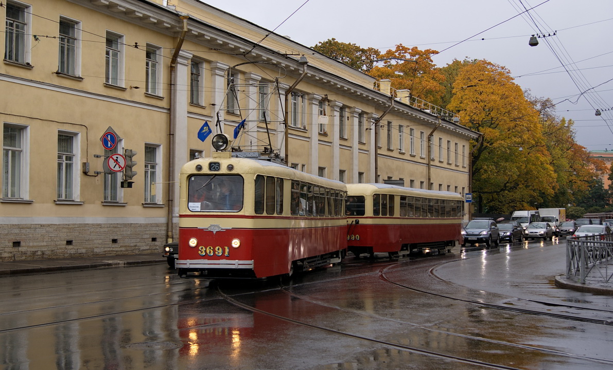 Санкт-Петербург, ЛМ-49 № 3691; Санкт-Петербург — 105-летие Петербургского трамвая, парад вагонов
