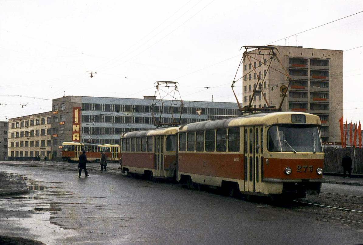 Тверь, Tatra T3SU (двухдверная) № 275; Тверь — Старые фотографии (1917—1991); Тверь — Трамвайные линии: Центральный район
