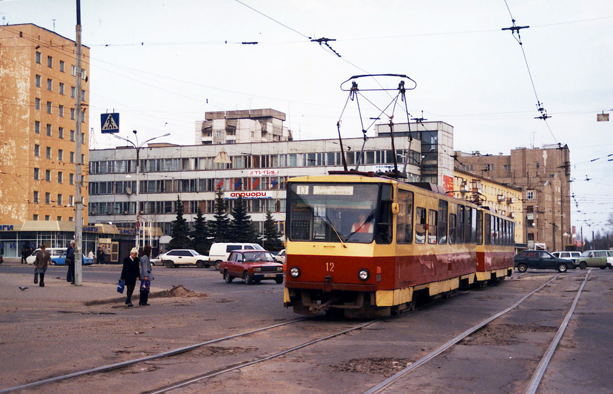 Tver, Tatra T6B5SU № 12; Tver — Streetcar lines: Central district; Tver — Tver Tramway at the Turn of the XX and XXI Centuries (2000-2001)