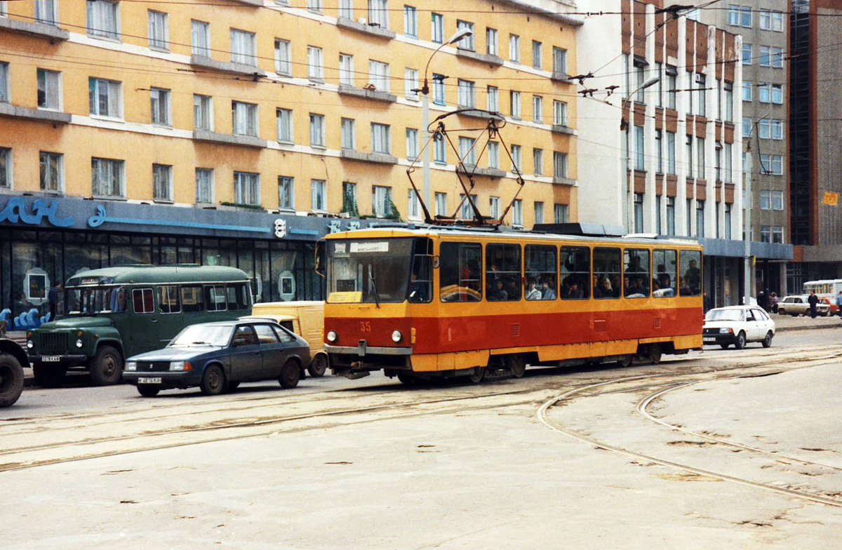Тверь, Tatra T6B5SU № 35; Тверь — Тверской трамвай в 1990-е гг.; Тверь — Трамвайные линии: Центральный район