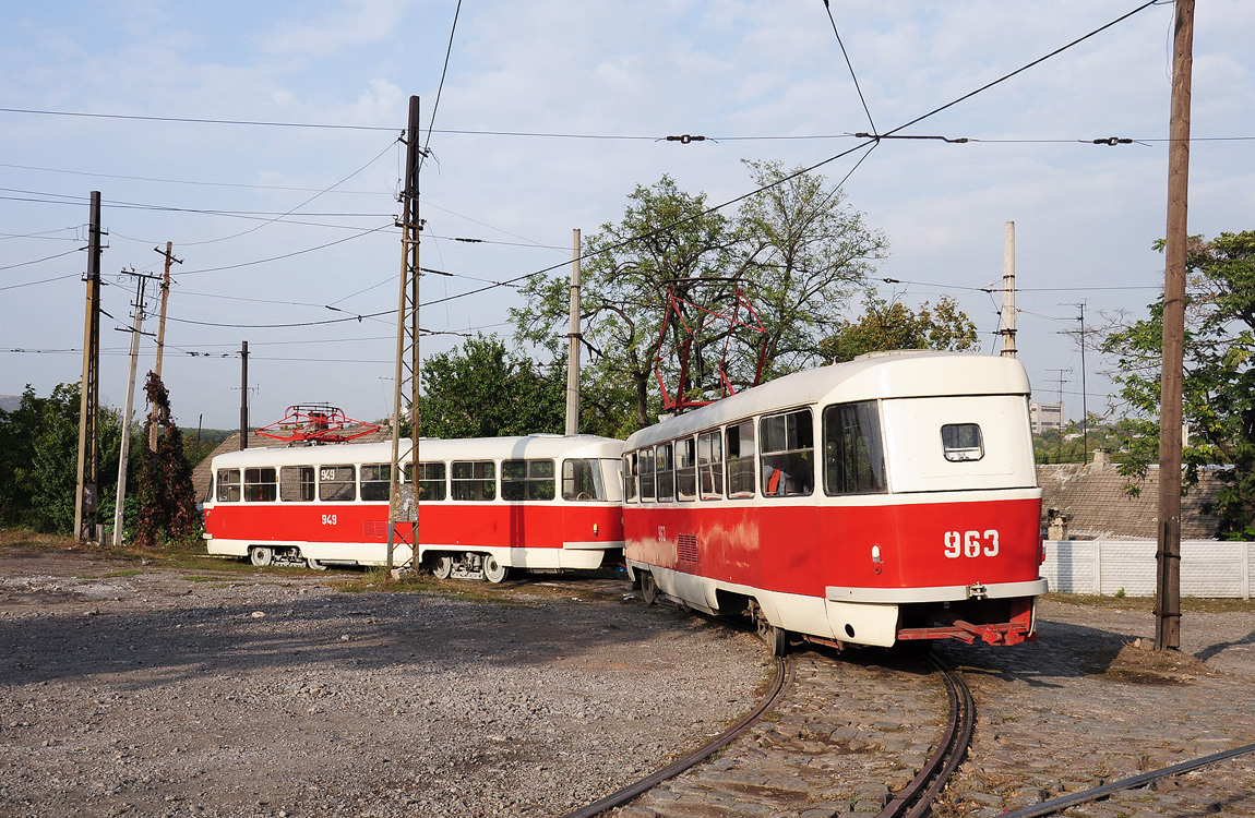 Донецк, Tatra T3SU № 963; Донецк, Tatra T3SU № 949