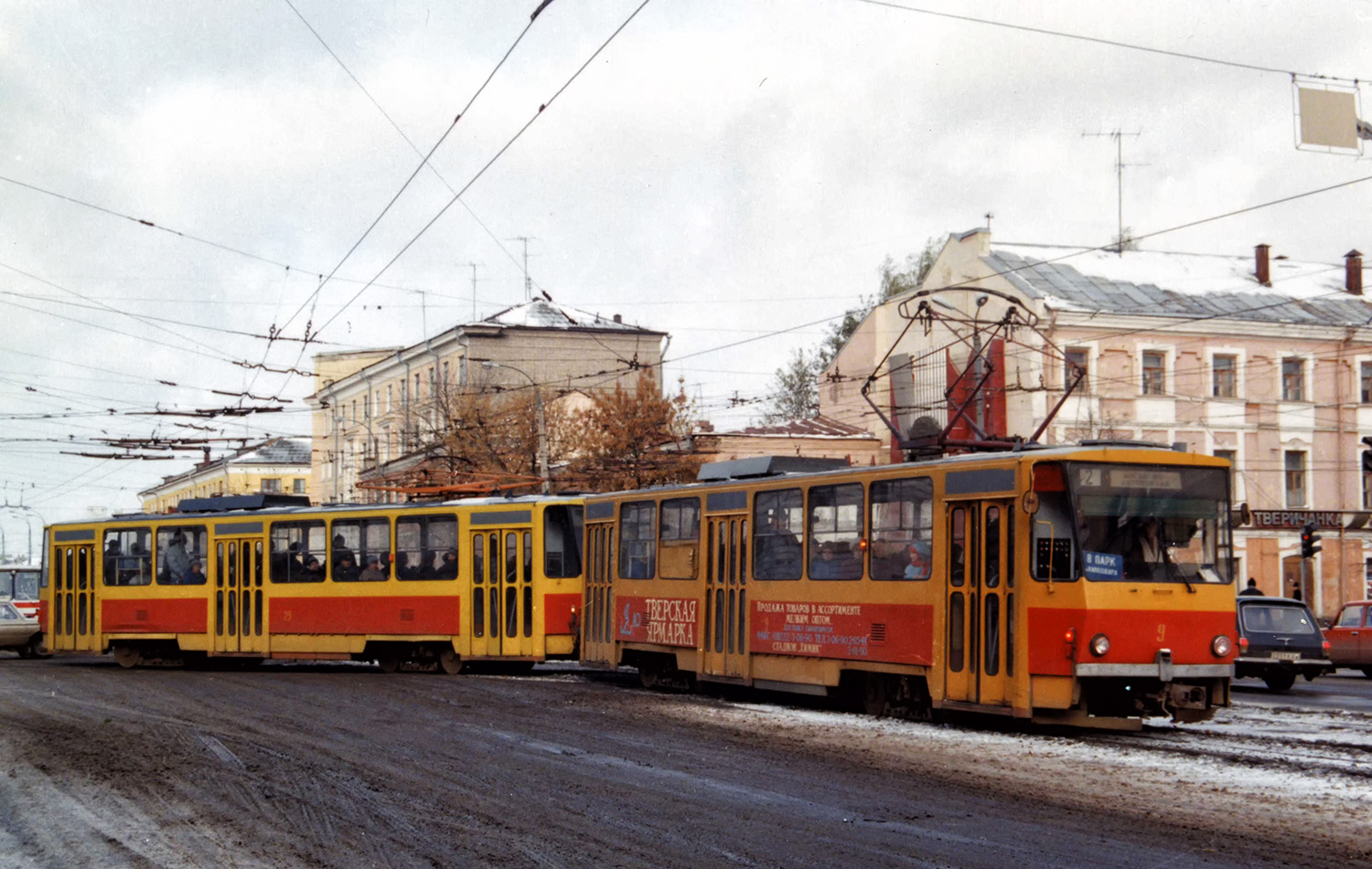 Тверь, Tatra T6B5SU № 9; Тверь, Tatra T6B5SU № 29; Тверь — Тверской трамвай в 1990-е гг.