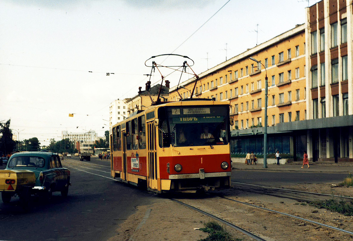 Тверь, Tatra T6B5SU № 1; Тверь — Тверской трамвай в 1990-е гг.; Тверь — Трамвайные линии: Центральный район